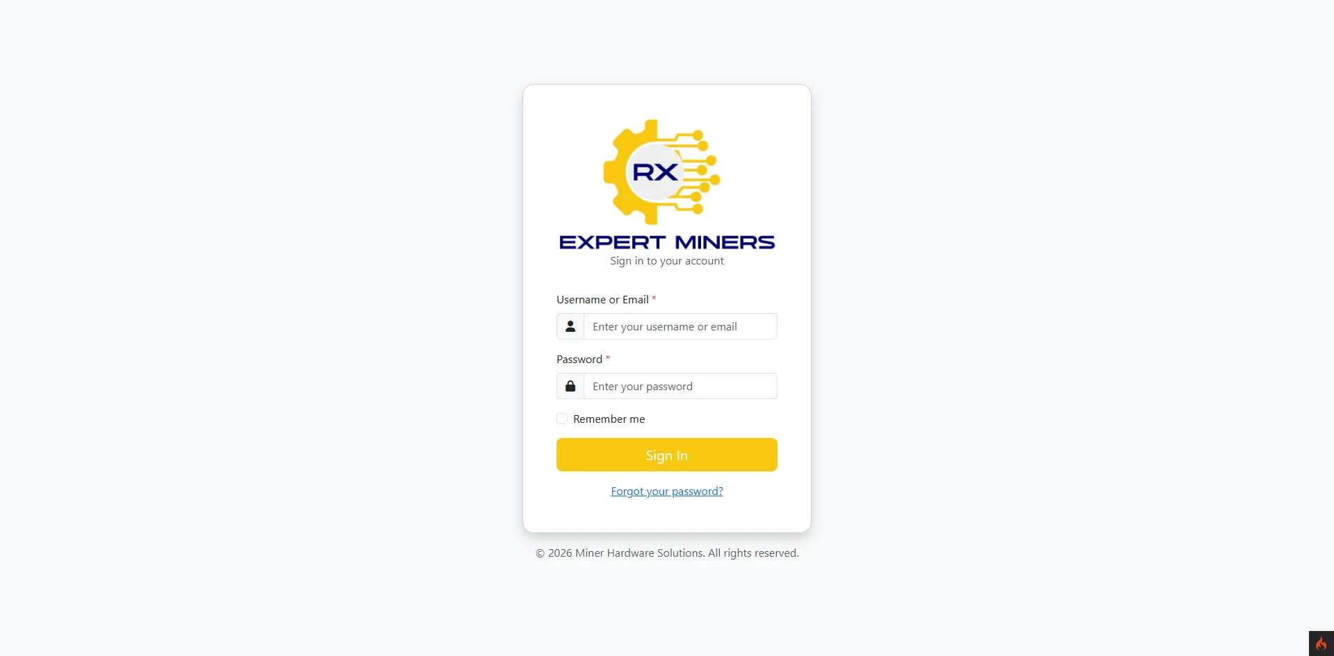 Secure Invoicing Gateway Login